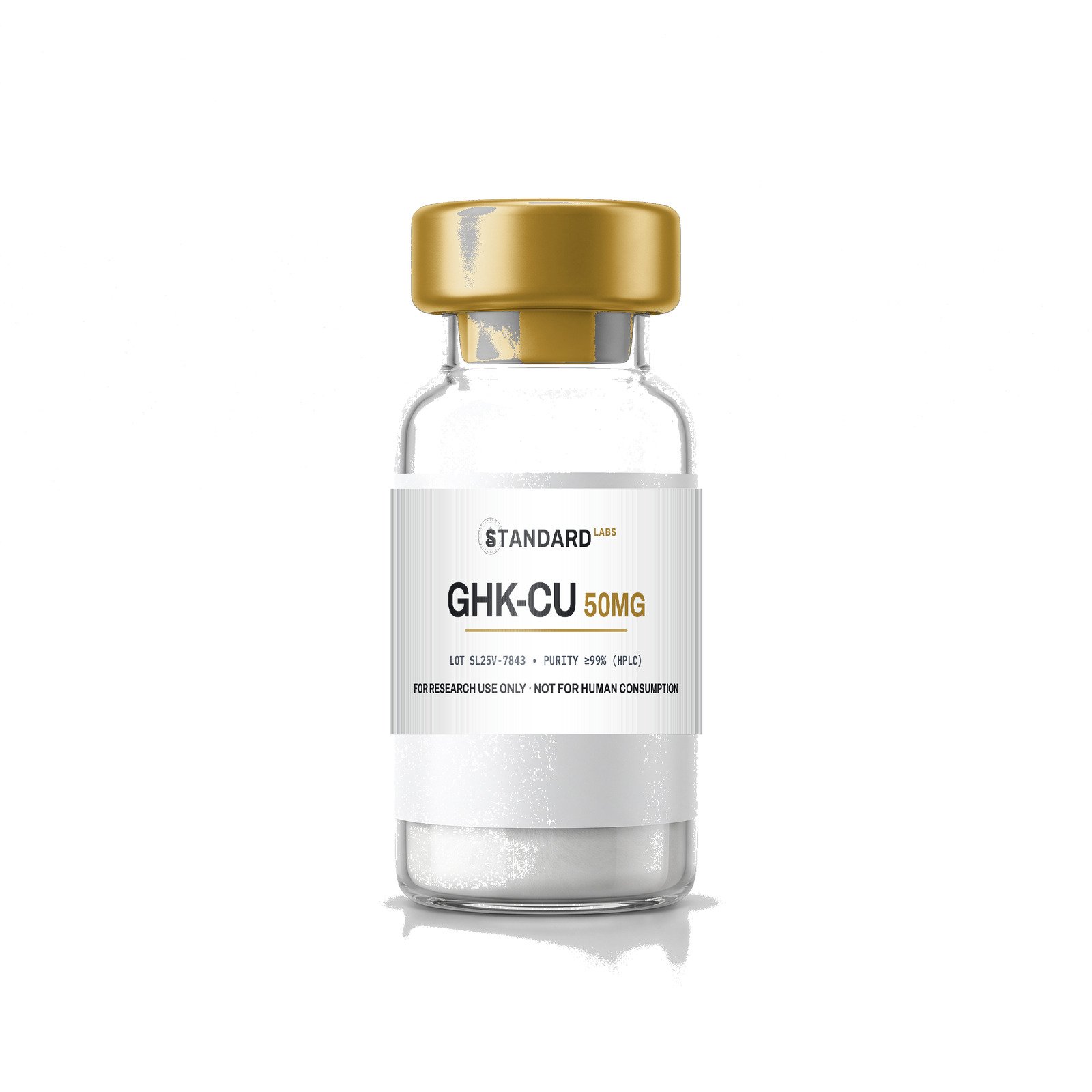 A Standard Labs GHK-Cu 50mg vial.